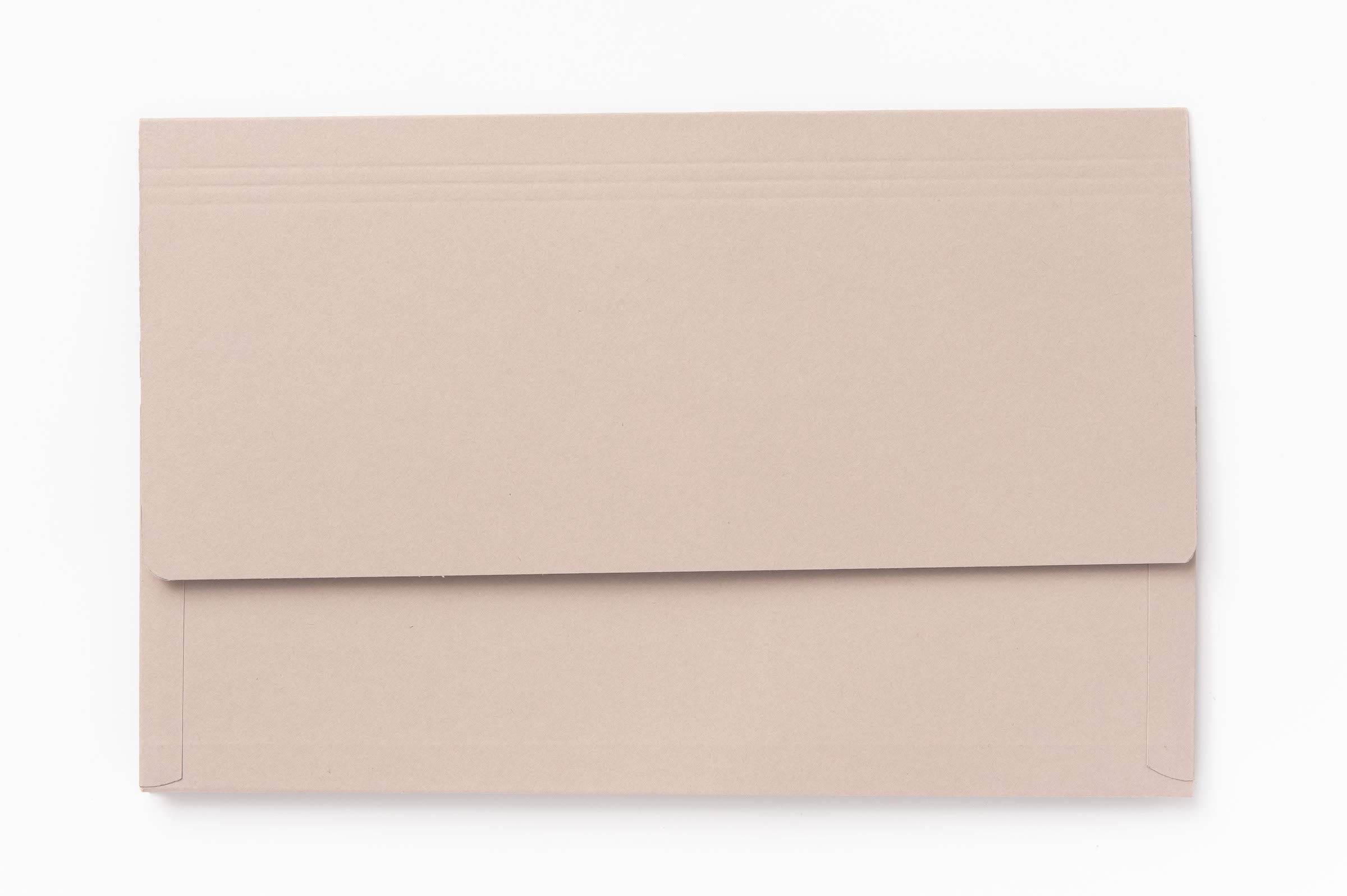 Exacompta - Ref PW5-BUFZ - Guildhall - 3/4 Flap Legal Document Wallet, Foolscap, 35mm Gusset & Long Flap for Protection, 315gsm Heavyweight Premium Manilla - Buff, Pack of 25