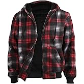 Facitisu Winter Heavy Warm Sherpa Lined Fleece Plaid Flannel Jacket Men Plus Size S-5XL Big&Tall Mens Coat