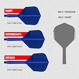 Target Darts K-Flex Integrated Flights and Shafts No.6 Blue Medium 3 Pack view 3