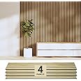 Wood Panels for Wall - Oak Acoustic Wall Panels - 4PK Wall Wood Panels - 94.49” x 12 - Soundproof Wood Wall Panels for Decor - Acoustic Slat Wood Wall Panels for Interior Decoration of Walls (Oak)