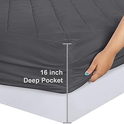 Utopia Bedding Quilted Fitted Mattress Pad, Full