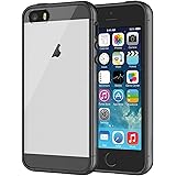 JETech Case for iPhone SE 2016 (Not for 2020), iPhone 5s and iPhone 5, Shockproof Bumper Cover, Anti-Scratch Clear Back, Blac