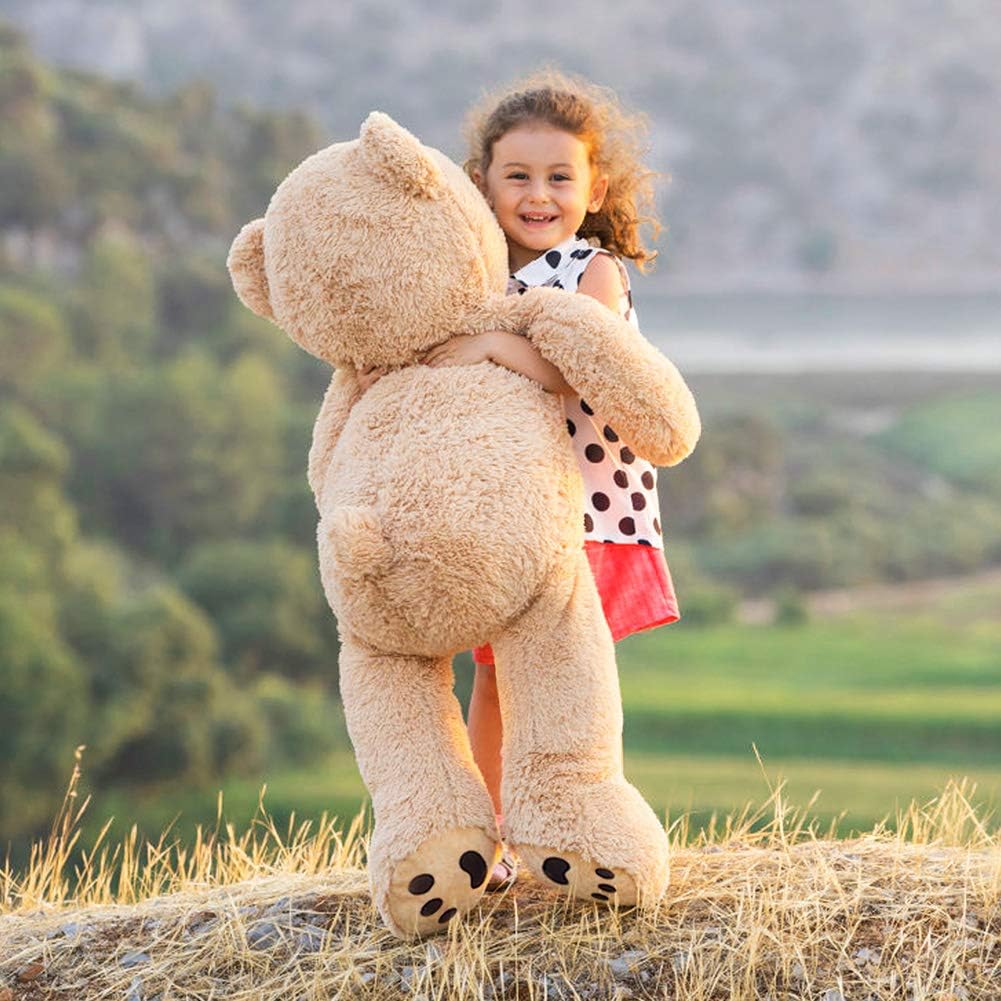 LotFancy 39in Big Teddy Bear Stuffed Animal Plush, Cuddly Stuffed Teddy Bears, Large Teddy Bear Plush Toy with Big Footprints, Gifts for Girls, Girlfriend, Wife on Valentine's, Birthday: Toys & Games