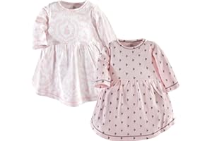 Luvable Friends Hudson Baby Long-Sleeve Dresses 2pk