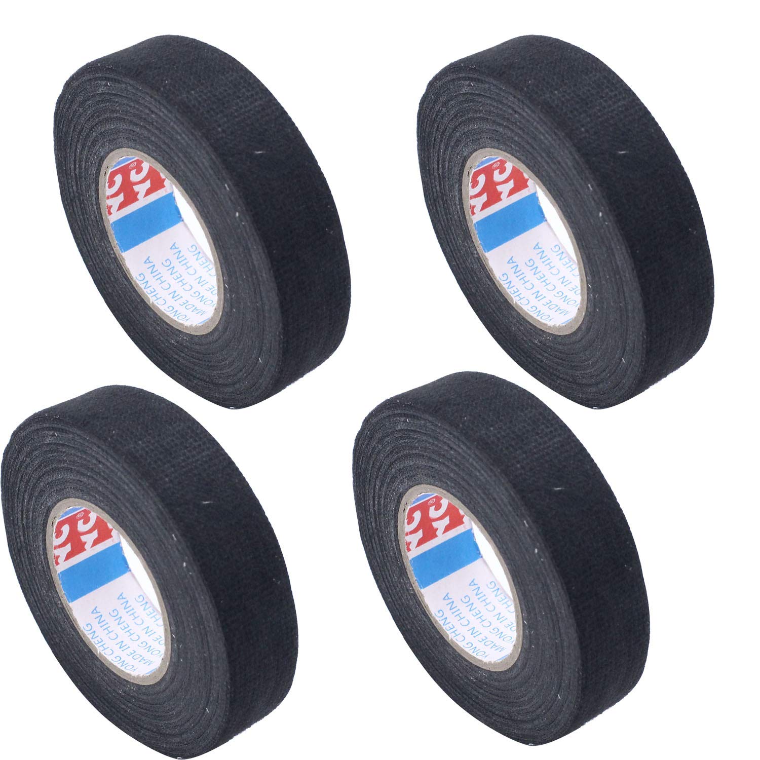 TAKPART 4 Rolls Cloth Tape Car Wiring Harness Tape 19mm*15m for Car Auto SUV Truck