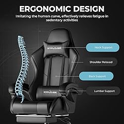 GTPLAYER Gaming Chair, Computer Chair with Footrest