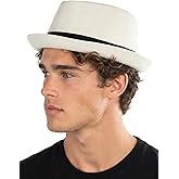 Funky Junque Porkpie Fedora Hats for Men – Classic Wool Blend Trilby Dress Hat, Short Brim Fedoras for Formal & Casual Wear