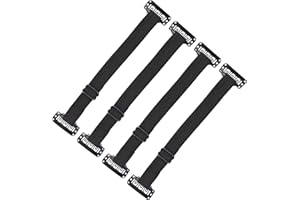 4 Pcs Facelift Bands with Clips Invisible Face Stretching Lifting Strap Adjustable Elastic Band Face Slimming Band (18cm Blac