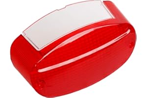 NTHREEAUTO Red Tail Light Lens Cover Rear Taillights Lenses Compatible with Kawasaki Vulcan 500 1996-2009, Brute Force 650 2006-2013, Brute Force 750 2005-2011, Eliminator