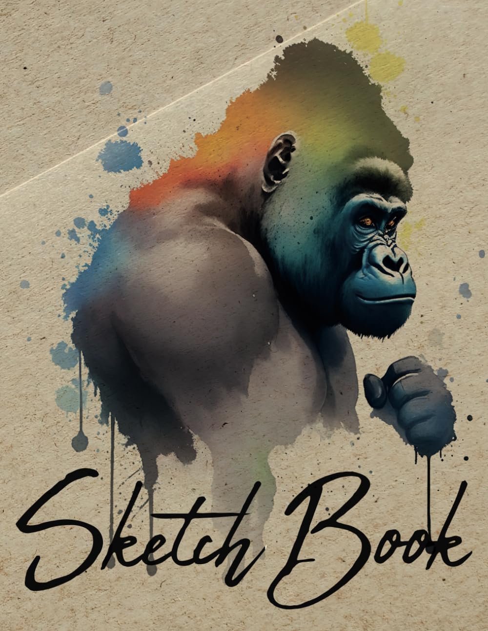 Sketchbook - Gorilla: Notebook for Sketching, Drawing or Writing, 200 Pages, 8.5x11 (Premium Cover)