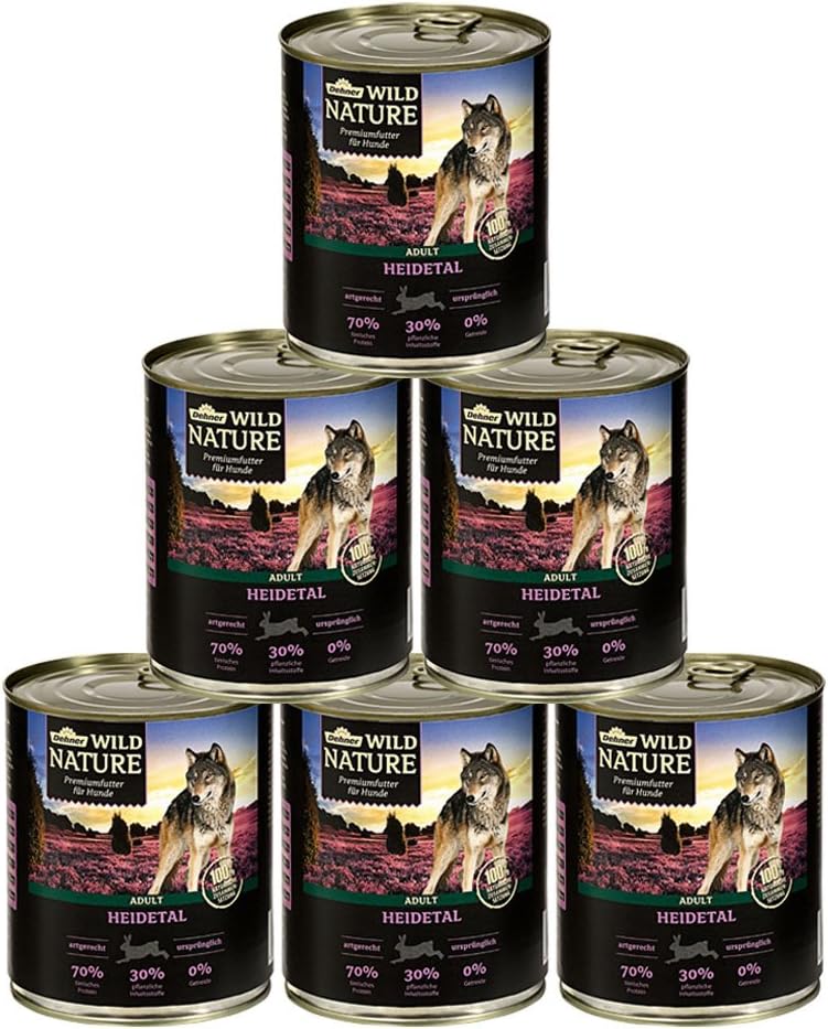 Dehner Wild Nature Heidetal Dog Food Adult, 800 g (Pack of 6)