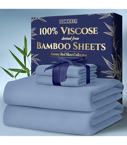 Bambaw Juego De 6 Piezas De Sábanas 100% Viscosa Derivada De Bambú Para Cama Tamaño Queen, Sábanas Refrescantes Tamaño Queen Con Bolsillo Profundo, Se Adapta A Colchones De Hasta 16 Pulgadas