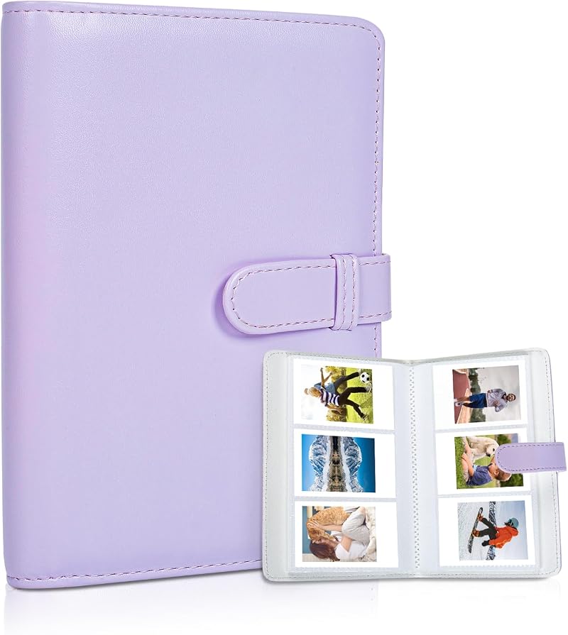 Riosin 108 Pockets Mini Album for Instax Mini 12 11 9 7+ Link 2 Lilac