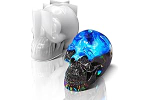 DEMOREX Silicone Skull Molds, 3D Large Skull Shape Molds for Epoxy Resin, Skeleton Skull Decor Epoxy Resin Mold for Candle Making, Home Decor, Outdoor, Resin Casting Art Crafts