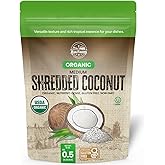 Organic Shredded Coconut Flakes - Unsweetened, Desiccated, Medium Sized Coconut Shreds for Baking, Smoothies and Cereals | Fi