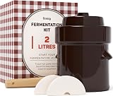 Kenley 2 Litre Fermentation Crock Jar with Lid & Weights view 7