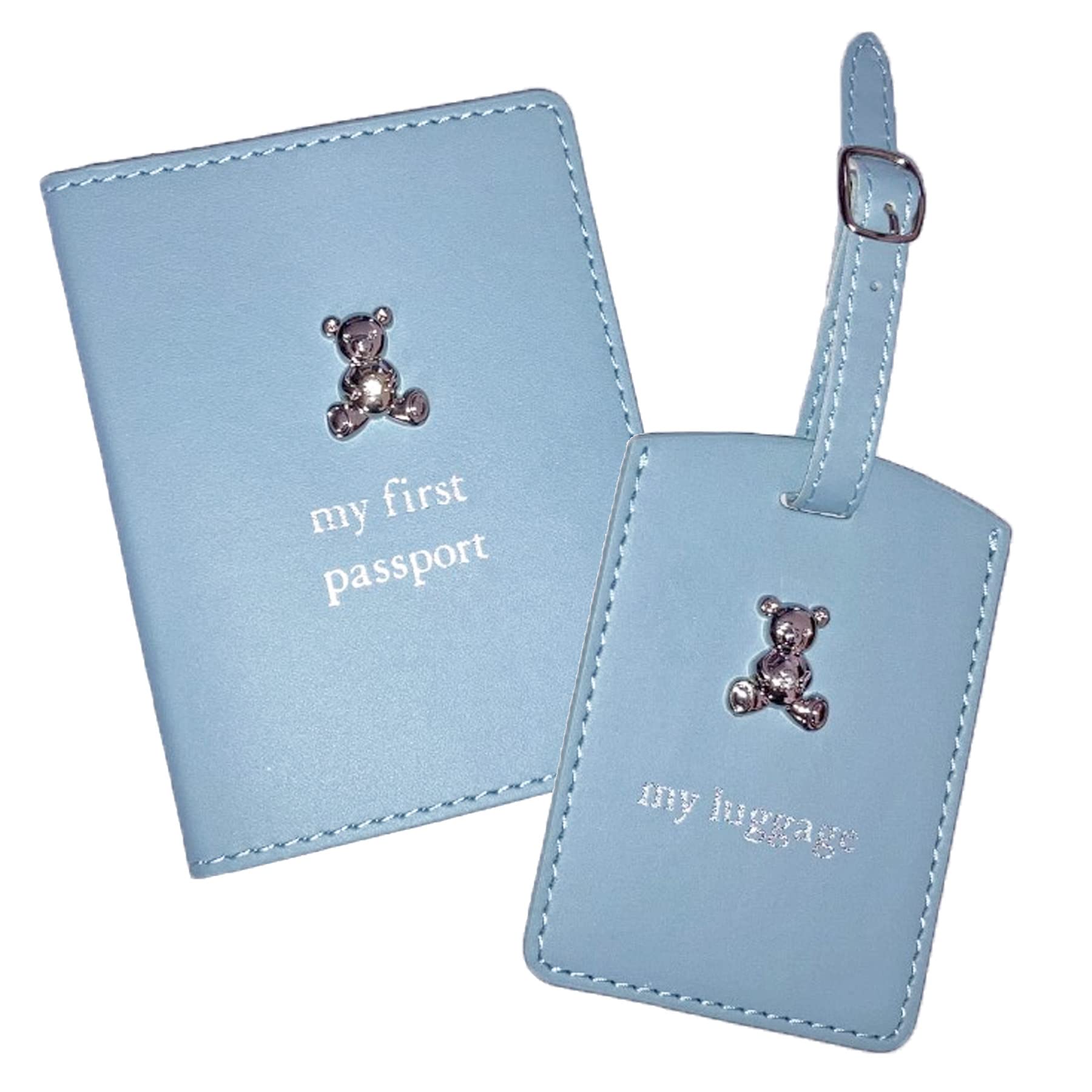 First Passport Cover Luggage Tag Set - Blue 4975