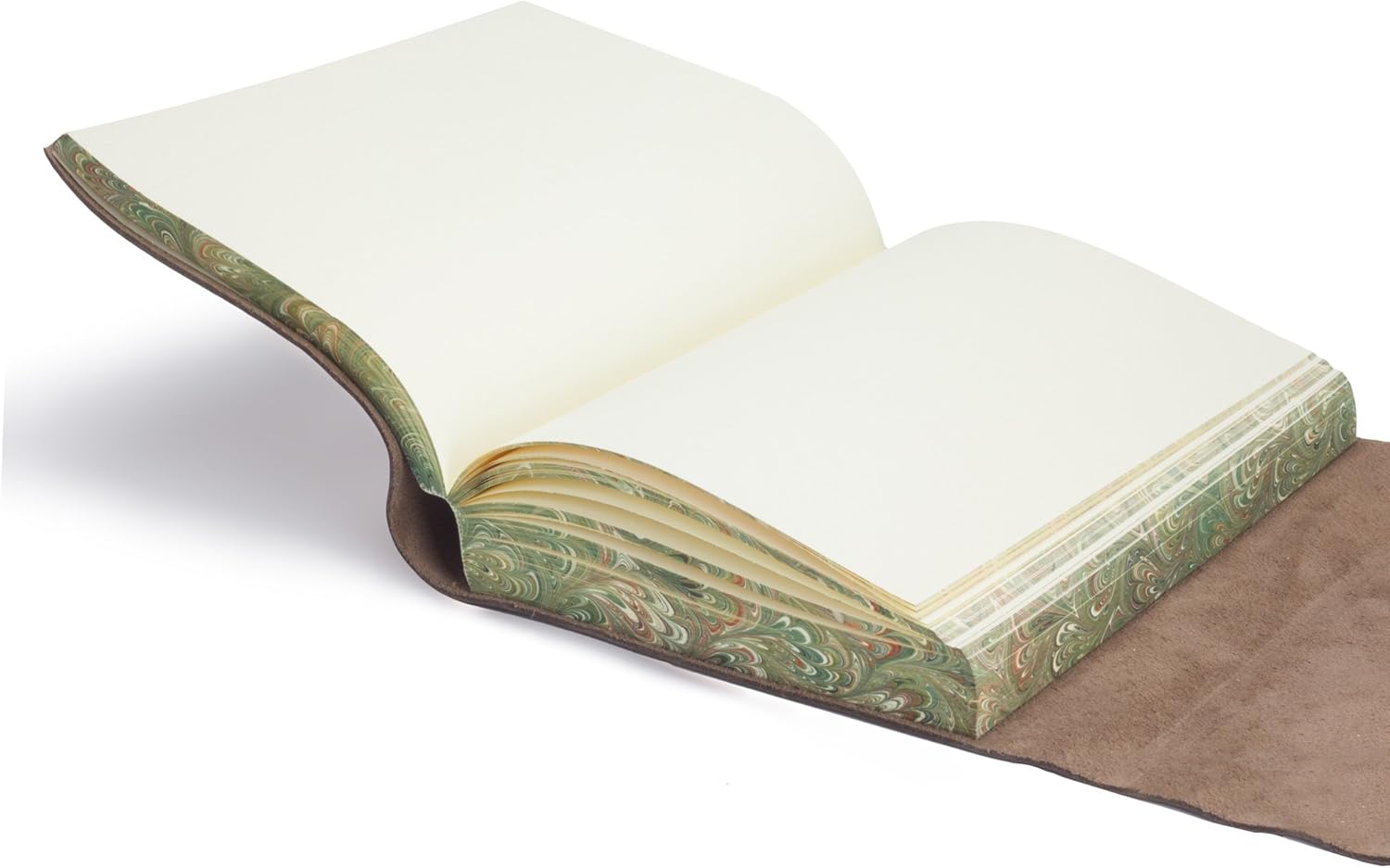 Venezia Romantica Large Leather Journal, Writing Notebook, Travel Diary & Notepad, A5 (15x21 cm) Brown - Image 5