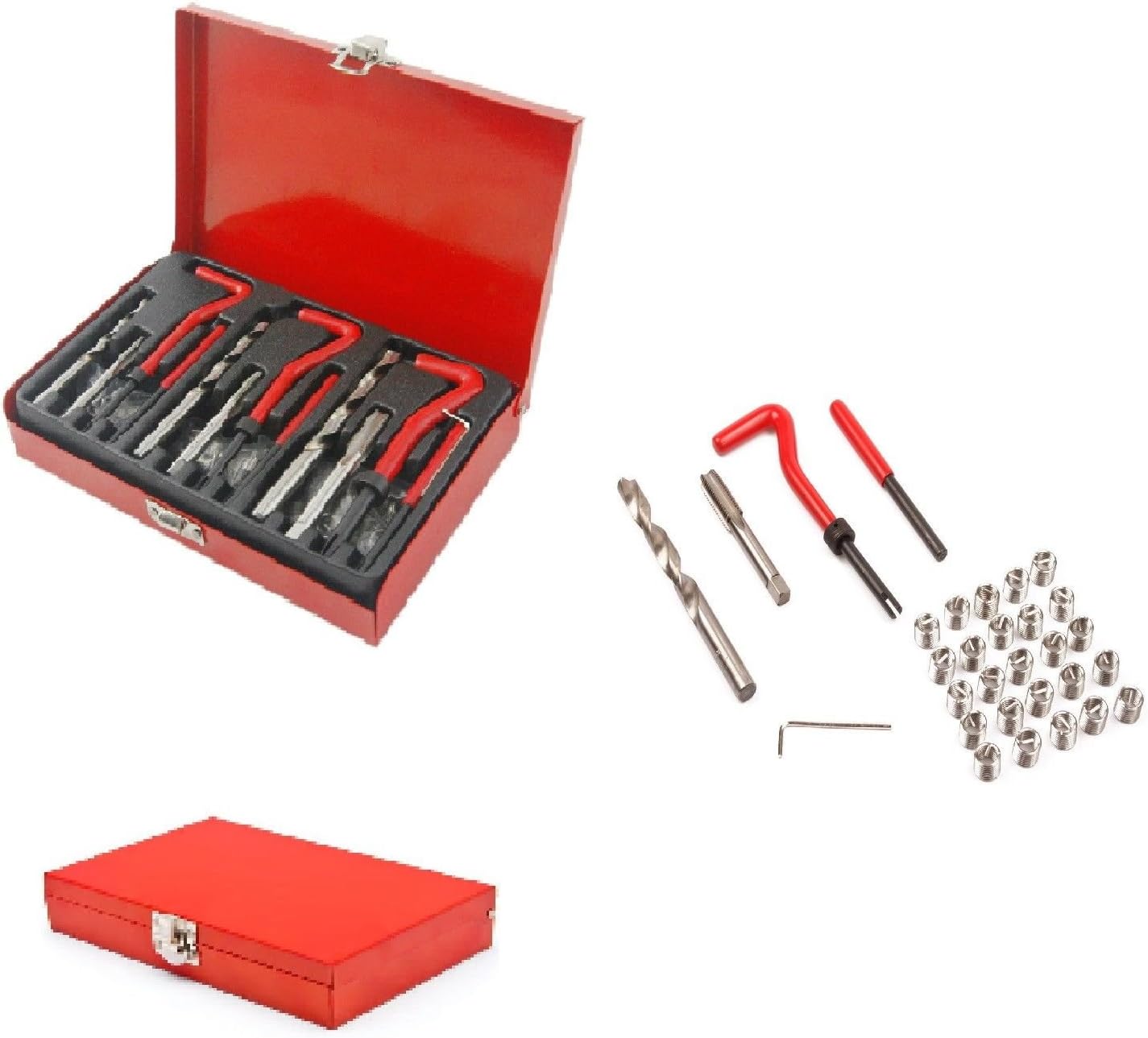 PROGEN 88pcs Thread Repair Kit with M6-M8-M10 Drill Bit and Insert Taps