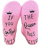 The Queen Has Retired Socks - Funny Retirement Gifts for Mom, Wife, Teacher, Nurse - Novelty Retirement Party - Comfortable Stretch Socks Fits Women's 6-10 Sizes - Best Retirement Gift Idea for Her