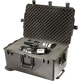 Pelican Storm iM2975 Case With Foam (Black) | Watertight case with wheels, cubed foam and telescoping handle for photography, videography and travel