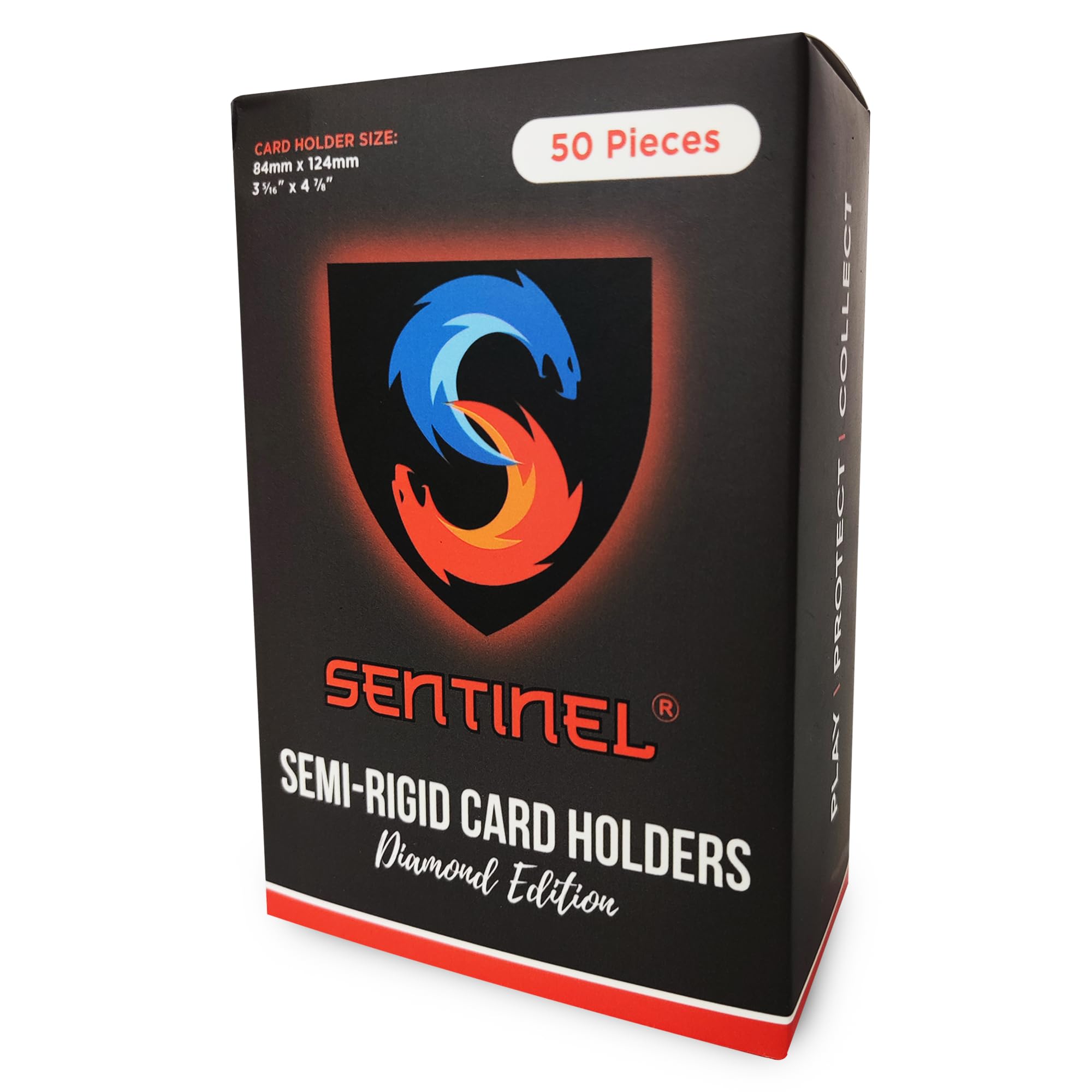 Sentinel® Semi Rigid Card Holders (50 Pack) - Premium Card Sleeves for Trading and Collectible Card Games - Card Savers Ideal for Grading Submissions (PSA, BGS, CGC)