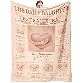 Daughter Blanket from Mom and Dad, Heartfelt Inspirational Gift for Daughter, Cozy Warm Hug Flannel Throw Blanket, Best Birthday Graduation Christmas Gifts for Adult Daughter, 60x50 inch