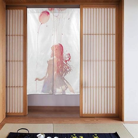 Amazon 巡音ルカ のれん シェードカーテン シールド仕切りカーテン 断熱 防音 遮光 暖簾 目隠し 和風 カーテン スリム 間仕切り おしゃれ ロング インテリア 玄関 お店用 綿麻 リビングルーム ポーチ 洗面所 台所用 部屋 玄関 入り口 間仕切り 四季兼用 目隠し 小窓