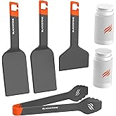 Blackstone&reg; Camping Griddle Tool Kit, 6 piece | Blackstone&reg; 5984 Camping Griddles Accessories - Spatula, Tongs, Scraper &amp; Squeeze Bottles