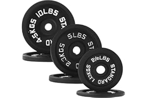 Fitvids Standard Cast Iron 1-Inch Weight Plate Sets for Strength Training & Weightlifting, 35 LBS or 75 LBS or 120 LBS Sets
