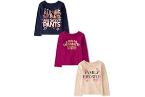 The Children's Place Baby Girls' and Toddler Unicorns,Butterflies,Trends Long Sleeve Graphic T-Shirts,3 Pack
