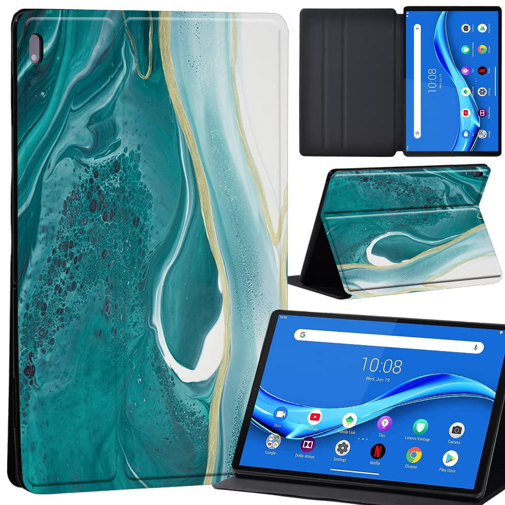 Case For Lenovo Tab M10 FHD Plus 10.3 inch (TB-X606X TB-X606F) Leather Case with Auto Wake-up, Flip Case for Lenovo Tab M10 FHD Plus Cover (emerald green)
