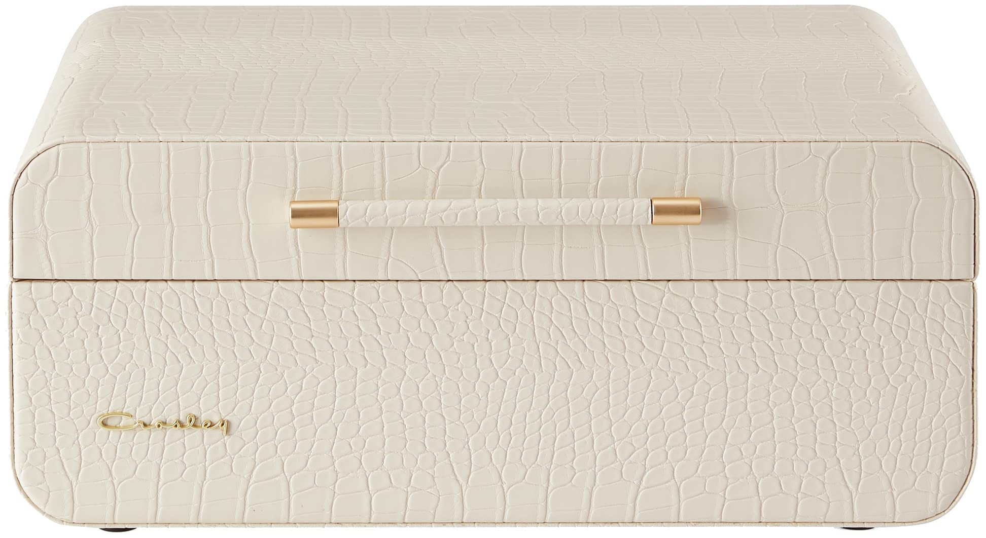 Crosley CR6255A-CC Mercury Vintage 3-Speed Bluetooth in/Out Turntable with Built-in Speakers, Cream Crocodile