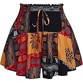 SOLY HUX Women's Plus Size Wide Leg Boho Flowy Shorts Summer High Waisted Shirred Shorts