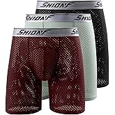 SHIONF Men's anti chafing Underwear Performance mesh cooling Boxer Briefs,3-Pack