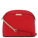 Saffiano Small Dome Crossbody bag with Chain Strap
