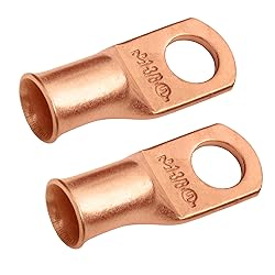 SELTERM 2pcs 1 AWG 3/8" Stud Copper Wire