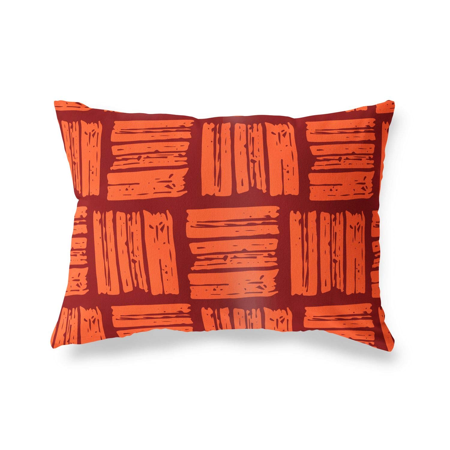 BonaMaison Decorative Cushion Cover, Orange Bordeux Throw Pillow Covers, Home Decorative Pillowcases for Livingroom, Sofa, Bedroom, Size: 45X60 Cm - Designed and Manufactured in Turkey