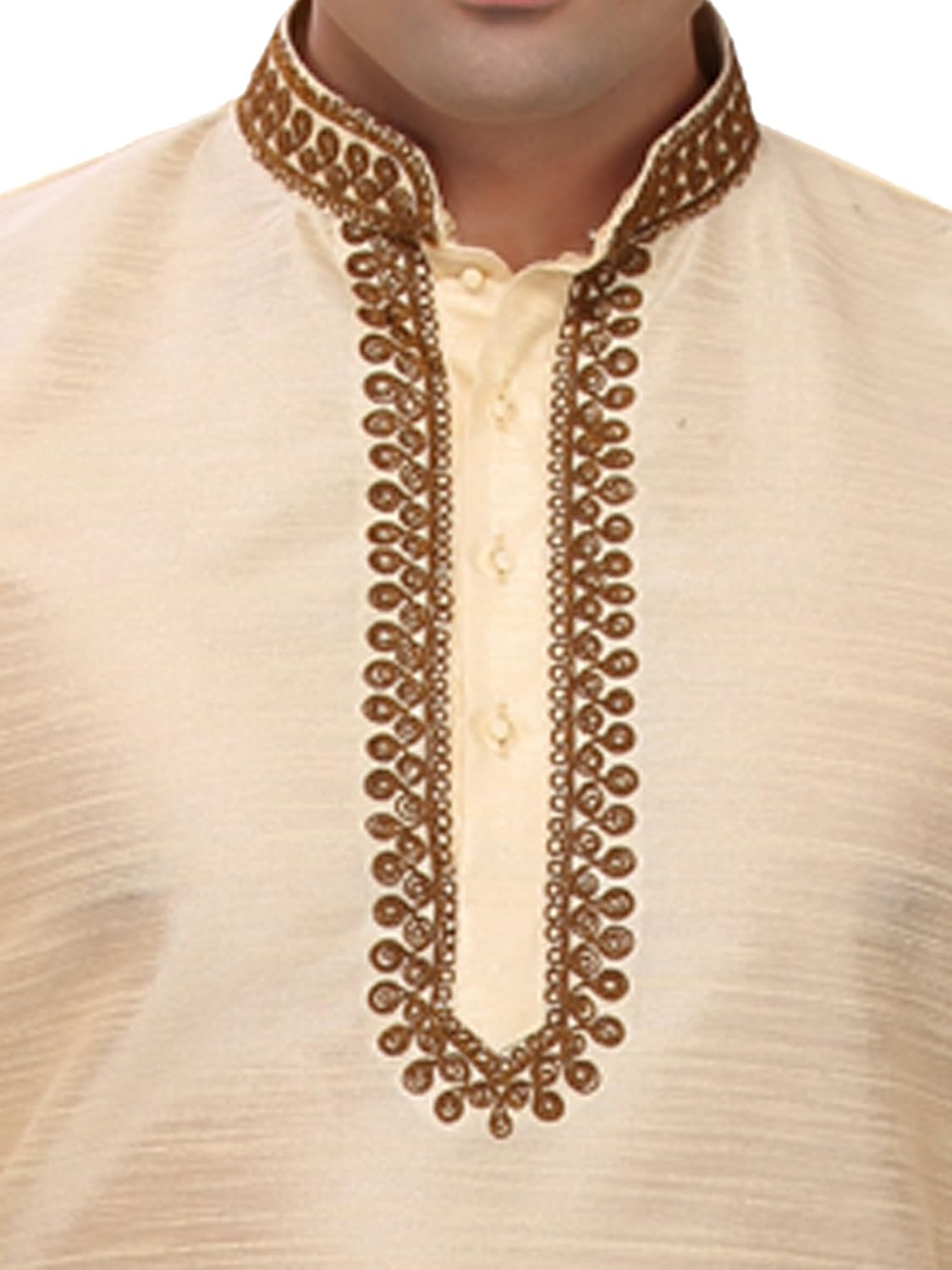 rg designers d4076lightgoldkurta self design kurta