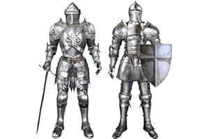 ReliThick 2 Sets Medieval Renaissance Decor Jointed Knight Castle Accessory 24 in Castle Decorations Armor Knight Cut Out for VBS, Sunday School, Birthday, Medieval Renaissance Knight Castle Party