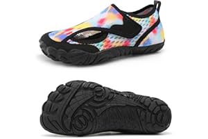 XIHALOOK Water Shoes for Kids Boys Girls Wide Toe Barefoot Quick Dry Beach Swim Pool Aqua Sports Shoes