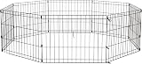 New World Folding Metal Dog Exercise Pen 1.5 m Play Space 46 cm Tall Black view 3