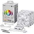 ASUS TUF Gaming TF120 ARGB White Edition (3-Pack) 3-Pin Customizable LEDs Blade, Advanced Fluid Dynamic Bearing