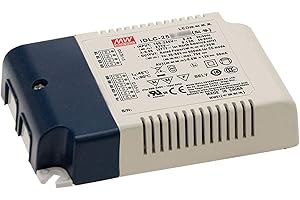 MEANWELL MEAN WELL IDLC-25A-350 24W 350mA 49-70 VDC Constant Current Mode Enclosed LED Driver Driver with Dimming and Aux 12VDC Output