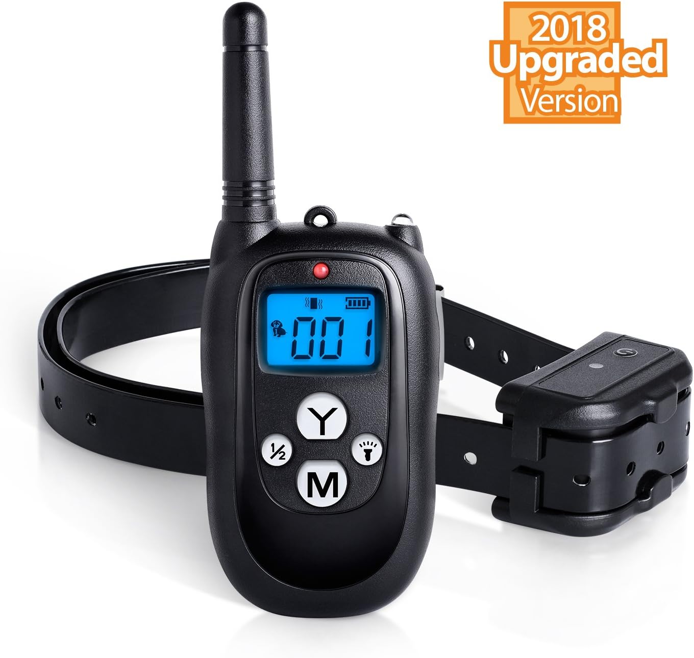 demeao Dog Training Collar [2018 Upgraded Version] Waterproof & Rechargeable Shock Collar for Dogs, Electric Dog Shock Collar with Beep, Vibration and Shock Modes