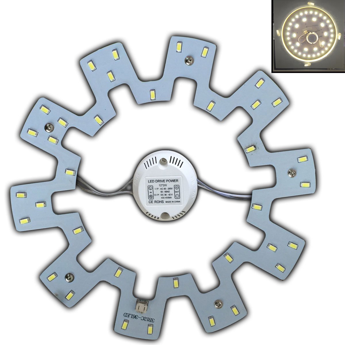 LED MODULE 18 Watt tube G10q Kit for Ceiling Light Lamp Ceiling Light Round Warm White