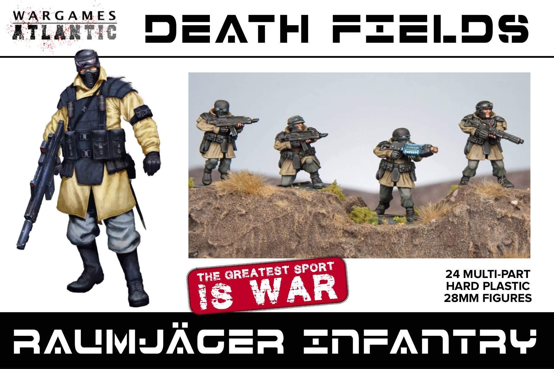 Wargames Atlantic - Death Fields: Raumjäger Infantry (24 Multi Part Hard Plastic 28mm Figures)