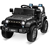 12V Kids Ride On Truck Car, Battery Powered Electric Vehicle Toy w/Parent Remote Control, Spring Suspension, 3 Speeds, LED Li