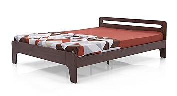 Urban Ladder Tamiya Queen Size Bed (Matte Finish, Walnut)