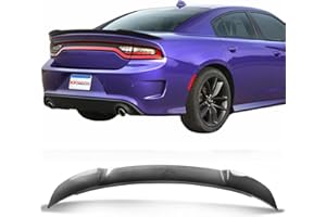 KKoneAuto Rear Spoiler Compatible with 2011-2021 Dodge Charger Carbon Fiber Style Rear Trunk Spoiler Wing Hellcat Style